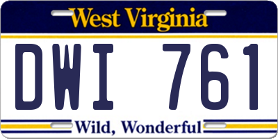 WV license plate DWI761