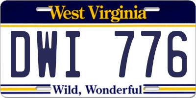 WV license plate DWI776