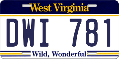 WV license plate DWI781