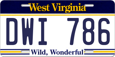 WV license plate DWI786
