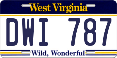WV license plate DWI787