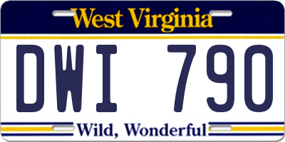 WV license plate DWI790
