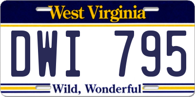 WV license plate DWI795