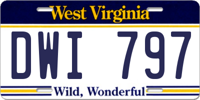 WV license plate DWI797