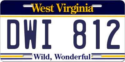 WV license plate DWI812