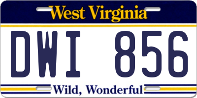 WV license plate DWI856