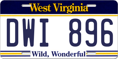 WV license plate DWI896