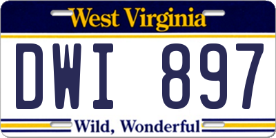 WV license plate DWI897