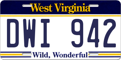 WV license plate DWI942