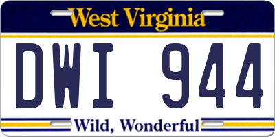 WV license plate DWI944