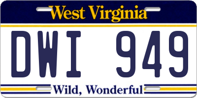 WV license plate DWI949