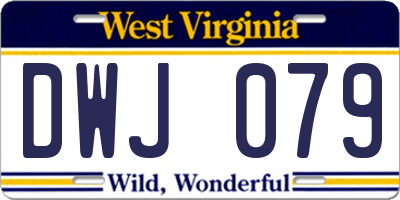 WV license plate DWJ079