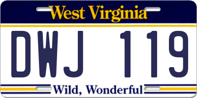 WV license plate DWJ119