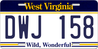 WV license plate DWJ158