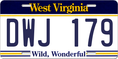 WV license plate DWJ179
