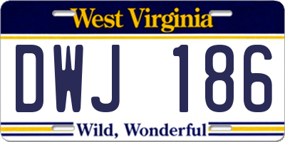 WV license plate DWJ186