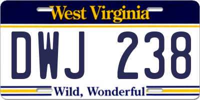 WV license plate DWJ238