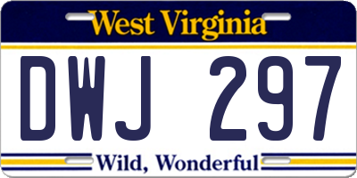 WV license plate DWJ297