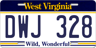 WV license plate DWJ328