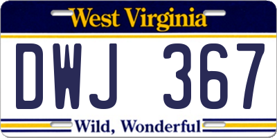 WV license plate DWJ367