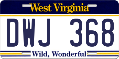 WV license plate DWJ368