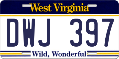 WV license plate DWJ397