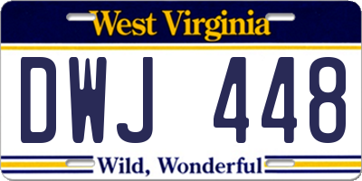 WV license plate DWJ448