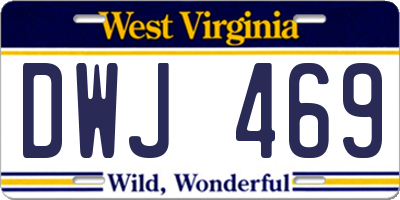WV license plate DWJ469