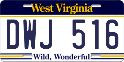 WV license plate DWJ516