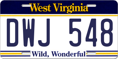 WV license plate DWJ548