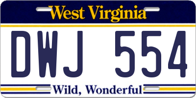 WV license plate DWJ554