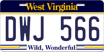 WV license plate DWJ566