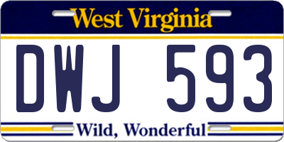 WV license plate DWJ593