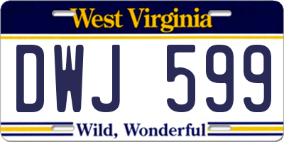WV license plate DWJ599