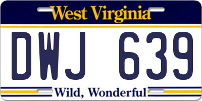 WV license plate DWJ639