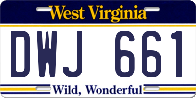 WV license plate DWJ661