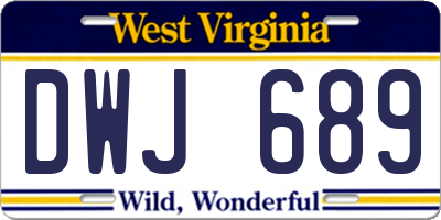 WV license plate DWJ689