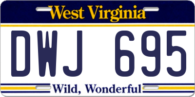 WV license plate DWJ695