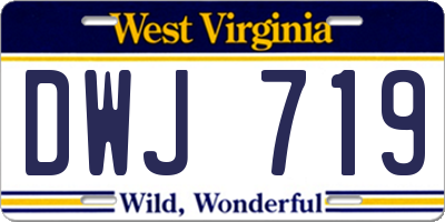 WV license plate DWJ719
