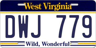 WV license plate DWJ779