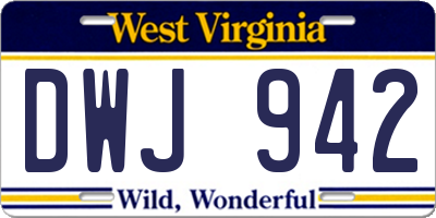 WV license plate DWJ942