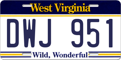 WV license plate DWJ951