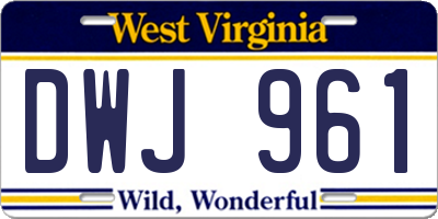 WV license plate DWJ961