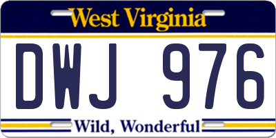 WV license plate DWJ976