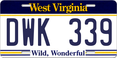 WV license plate DWK339