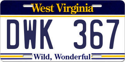 WV license plate DWK367