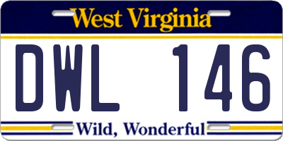 WV license plate DWL146