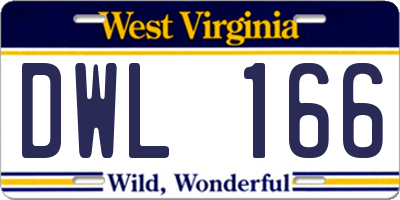 WV license plate DWL166