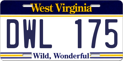WV license plate DWL175