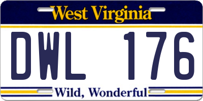 WV license plate DWL176